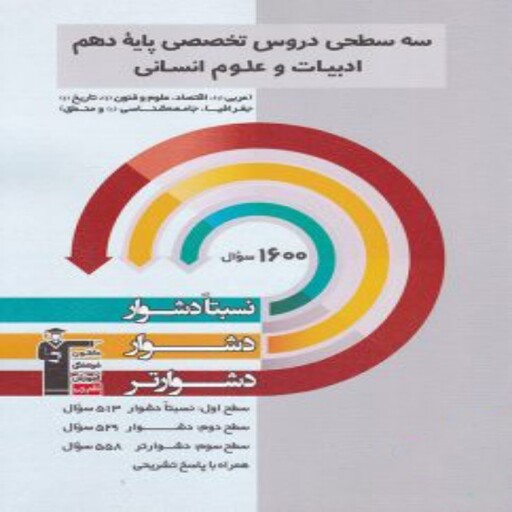 سه سطحی دروس تخصصی پایه دهم ادبیات و علوم انسانی قلم چی1403 