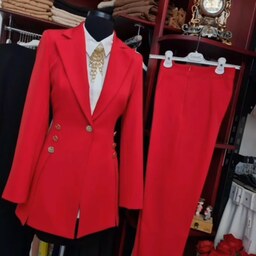 کت شلوار زنانه رسمی پارچه مازراتی درجه یک سایز 34 تا 60 دوخت سفارشی 