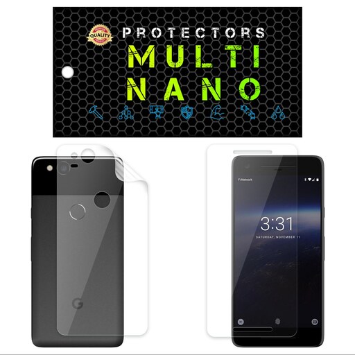 محافظ صفحه نمایش مولتی نانو مدل X-SFT مناسب گوشی موبایل گوگل Pixel 2 به همراه برچسب پوششی تی پی یو 