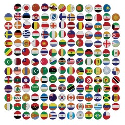 پیکسل سوزنی مدل پرچم کشورهای جهان   پک 165 عددی کد 111
