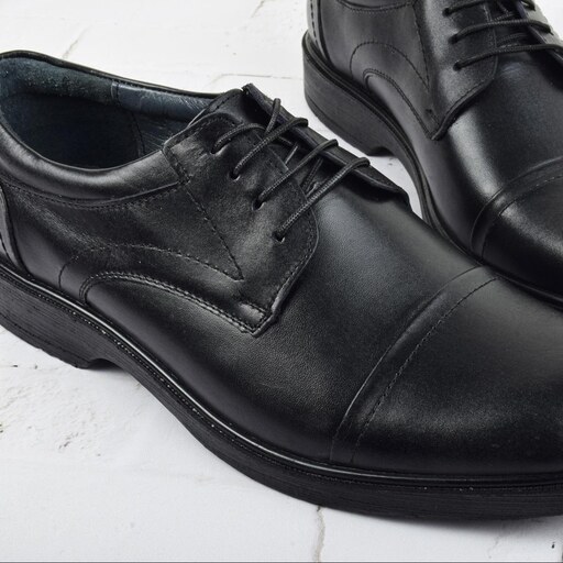 کفش مردانه مدل کلاسیک بزرگ پا کد 175211رنگ مشکی سایز 44تا46