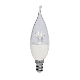 لامپ اشکی شفاف طرح گل  7 وات نمانور مدل اشکی پایه E14  لامپ لوستری