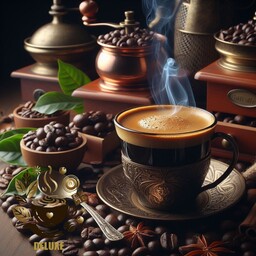 قهوه اوگاندا دلوکس (روبوستا) مدیوم رست فول کافئین سوپر کرما(دانه یا  آسیاب شده) 100 گرمی گرید کیفیتی AA
