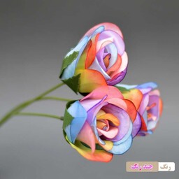 گل مصنوعی مدل شاخه گل رز بسته 3 عددی