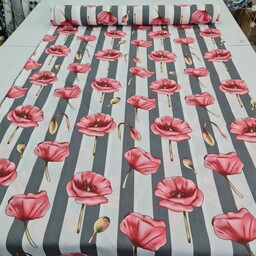 پارچه متری ملافه ای خارجی رنگ ثابت تضمینی عرض 240 سانت  لطیف طرح  گلدار عرض دو متر و چهل سانت