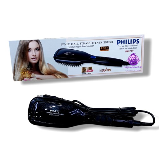 برس حرارتی حرفه ای با صافی شلاقی فلیپس PHILIPS 777  اصل اورجینال هلند   دیجیتالی با صفحه نمایشگر   دارای تنظیم کننده دما