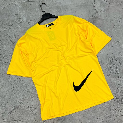 تیشرت لانگ اسپرت  تنفسی نایک رنگ زرد فیری سایز لباس و لوازم ورزشی و بدنسازی کاراکو اسپرت 