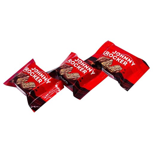 ویفر شکلاتی اصل پنج لایه جانی کراکر روشن کشور اوکراین  Roshen Johney krocker بسته یک کیلویی دارای تاریخ یک سال