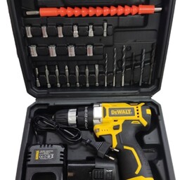 دریل چکشی شارژی برند محبوب دیوالت DEWALT  دو باتری با کیفیت

