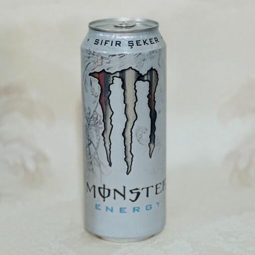 نوشیدنی انرژی زا monster (مانستر) سفید بدون شکر 500 میلی گرم