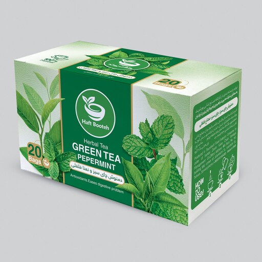 دمنوش مخلوط چای سبز و نعناع فلفلی(شامل 20 دمنوش انولوپ در هر جعبه)