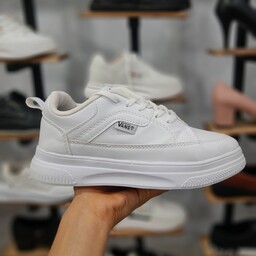 کفش زنانه مدل ونس ساده رنگ سفید سایز 37 تا 40 با ارسال رایگان به سراسر کشور