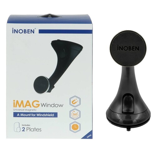 هولدر گوشی موبایل پایه دار مگنتی iNOBEN مدل iMag Window - مشکی
