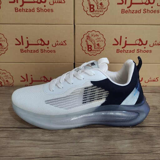 کتونی نایک nike مردانه زیره کپسولی سایز 40 تا 45 رنگ سفید مشکی کفی طبی لژ 4 سانتی رویه بافت خارجی سبک راحت 