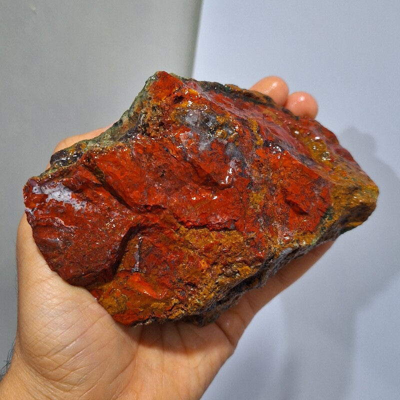 سنگ راف جاسپر سرخ یا قرمز با قابلیت ساخت اسلایس و نگین کد 18035