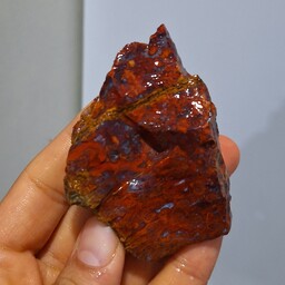 سنگ راف جاسپر سرخ یا قرمز با قابلیت ساخت اسلایس و نگین کد 18037