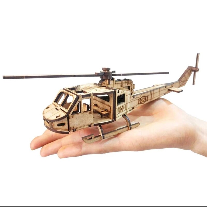 پازل چوبی(ماکت) سه بعدی هلیکوپتر 212