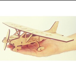 پازل چوبی سه بعدی مدل هواپیمای سمپاش