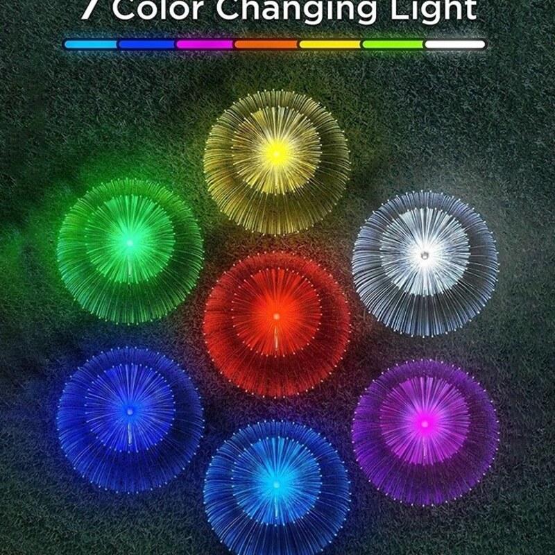 چراغ باغچه ای خورشیدی آبشاری هفت رنگ