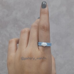 انگشتر خمیری فانتزی مدل ابر (دستساز)به صورت تکی(رنگ انگشتر قابل تغییر است و با توجه به سایزی انگشت شما ساخته میشود)
