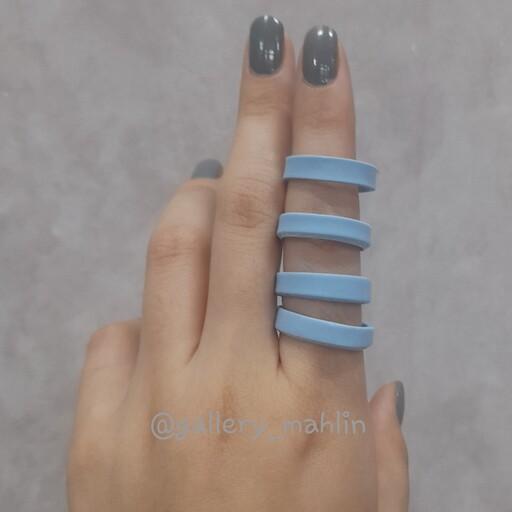انگشتر خمیری فانتزی انواع رینگ(دستساز)به صورت تکی(رنگ انگشتر قابل تغییر است و با توجه به سایزی انگشت شما ساخته میشود)