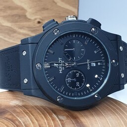 ساعت مچی مردانه هابلوت بند رابر  .قاب استیل Hublot 