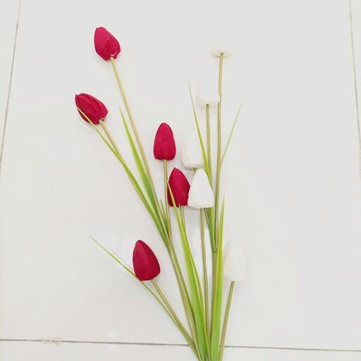 گل لاله مصنوعی وارداتی درجه یک رنگ قرمز