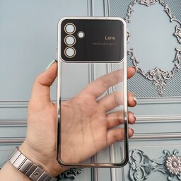 قاب گوشی A04S - Galaxy A13 5G سامسونگ Camera Lens شفاف محافظ لنز دار دور نقره ای کد 59627