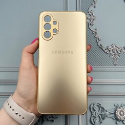 قاب گوشی Galaxy A13 4G - Galaxy A04S سامسونگ PVD اورجینال ضدخش دور سیلیکونی محافظ لنزدار رنگ طلایی کد 30397