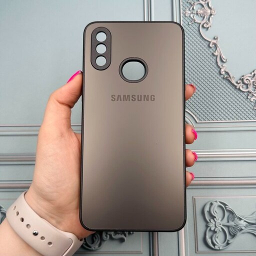 قاب گوشی Galaxy A10S سامسونگ PVD اورجینال ضد خش دور سیلیکونی محافظ لنزدار رنگ مشکی کد 29064