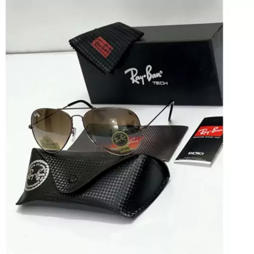 عینک آفتابی ریبن RayBan خلبانی شیشه قهوه ای فریم قهوه ای 