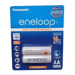 باتری قلمی قابل شارژ پاناسونیک مدل Eneloop بسته 2 عددی