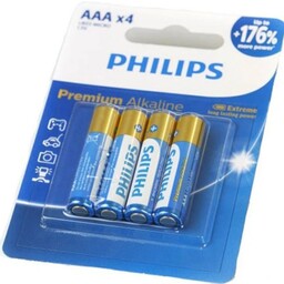 باتری نیم قلمی پریمیوم آلکالاین فیلیپس 4 عدد ا philips battery