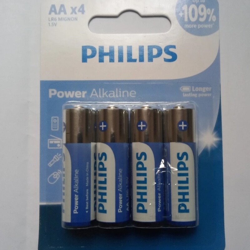باتری قلمی چهارتایی پاور الکالاین فیلیپس power Alkline Philips