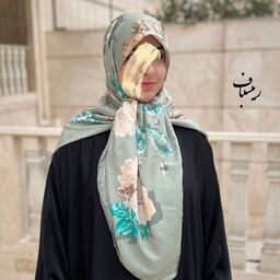 روسری نخی طرح گل و پروانه گوچی قواره 140