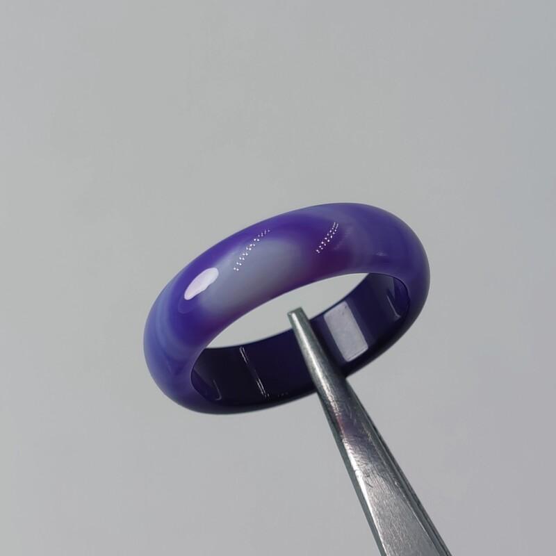 حلقه یا انگشتر سنگ عقیق رنگ شده معدنی و طبیعی 