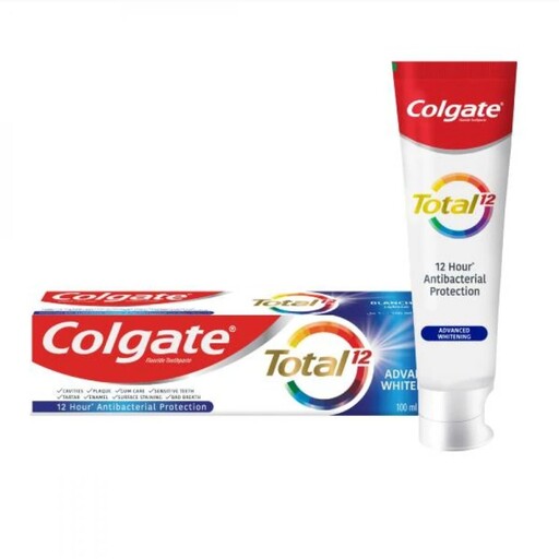 خمیردندان سفید کننده کلگیت Colgate سری Total 12 مدل ADVANCED WHITENING