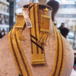 سرویس نقره زنانه روکش طلا زرد طرح ژورنالی مشابه طلا 
