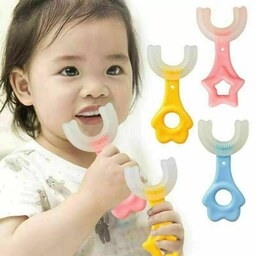 مسواک چرخشی کودک مدل یو شکل مناسب برای کودکان 2 تا 4 سال