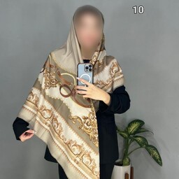 روسری نخی زنانه در 18 رنگ قواره دار سبک خنک ایستایی عالی