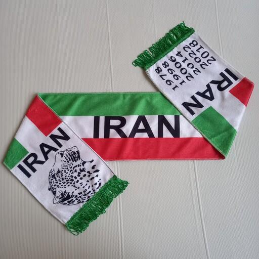 شال طرح پرچم ایران ، پارچه مخملی 