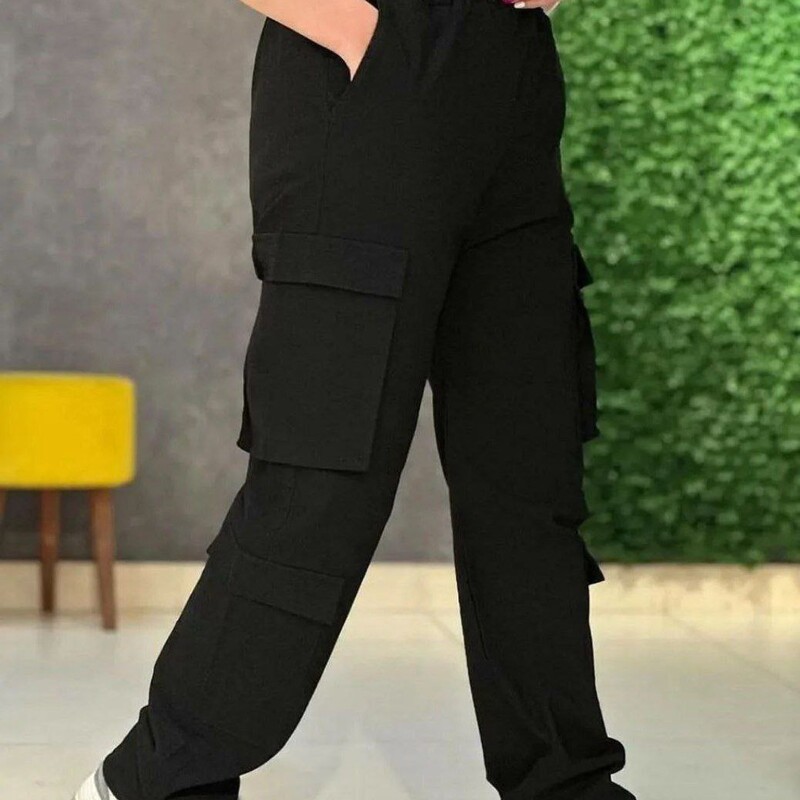 شلوار کارگو زنانه جنس کتان قد 101 6 جیب در چهار رنگ بندی با ارسال رایگان
