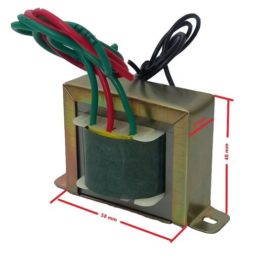 ترانس تبدیل 6 ولت 1 آمپر  دوبل (ترانسفورماتور 220 ولت به 6 ولت)