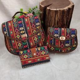کیف سنتی پری  با کیف پول ست سه تایی 