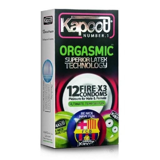 کاندوم کاپوت KAPOOT مدل ORGASMIC بسته12عددی