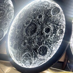 تابلو دکوراتیو برجسته ماه با نور نئون فلکسی(ارسال رایگان)