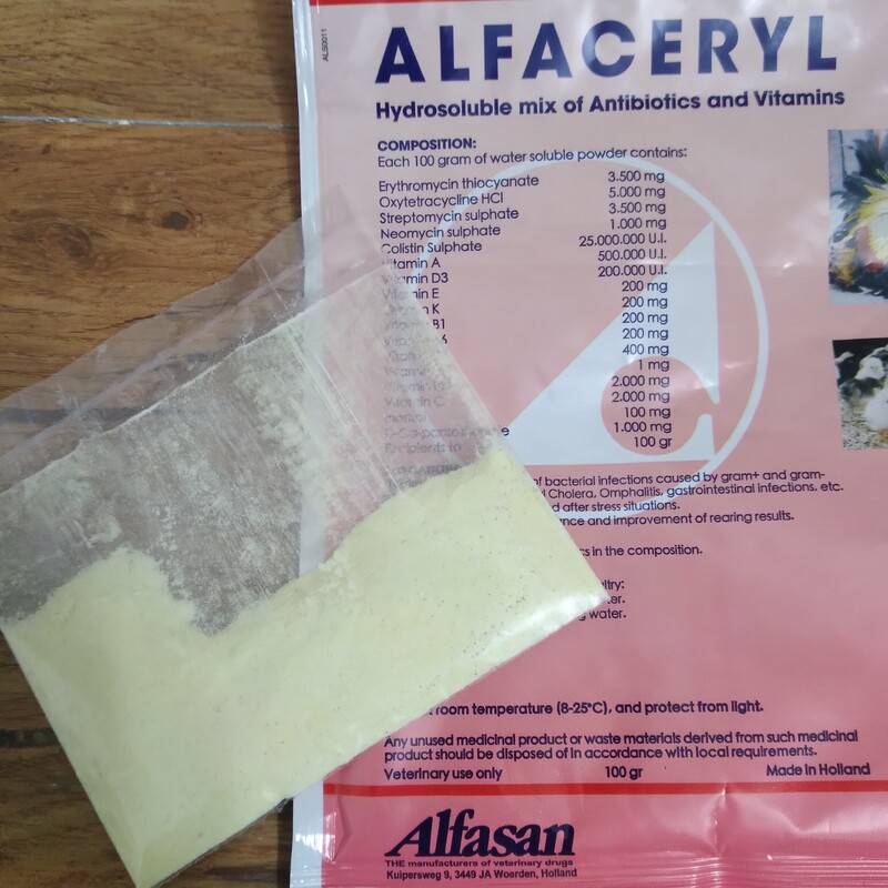 پودر آلفاسریل آلفا سریا، پیشگیری از عفونت جوجه طوطی (بسته 10 گرمی)