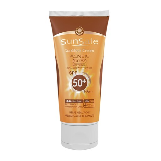 کرم ضد آفتاب سان سیف spf 50 فاقد چربی (بدون رنگ) - 50ml