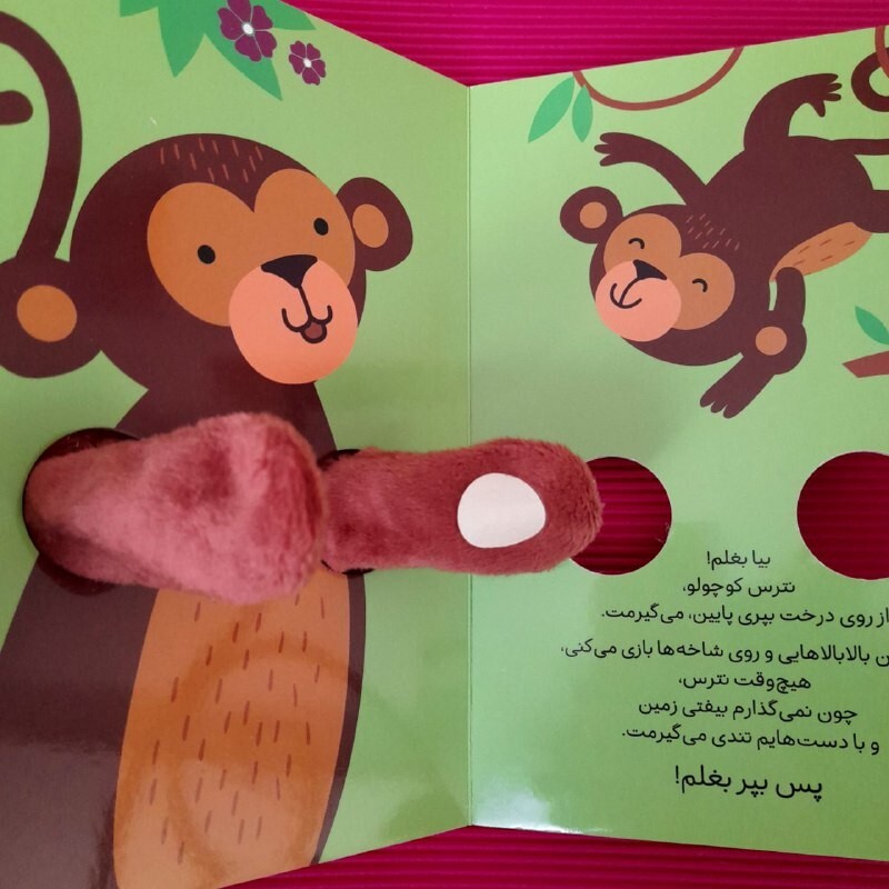 کتاب کودک -  بیا بغلم میمون کوچولو - کتاب عروسکی برای بازی و سرگرمی و انتقال حس محبت و دوستی، 1 تا 6 سال 