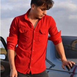 پیراهن مردانه  کبریتی رنگ قرمز بسیار شیک